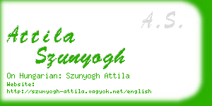 attila szunyogh business card